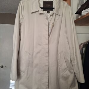 Coach cream trench fall jacket